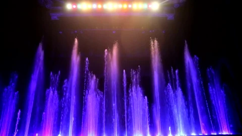 Stock Video Colorful Fountain Display Live Wallpaper For PC - Free Live Wallpaper
