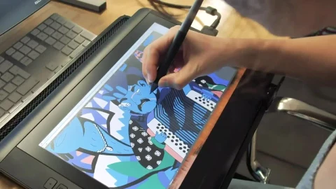 Stock Video Colorful Design On Tablet Live Wallpaper For PC - Free Live Wallpaper