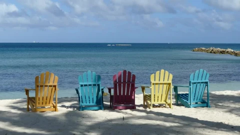 Stock Video Colorful Chairs At The Beach Live Wallpaper For PC - Free Live Wallpaper