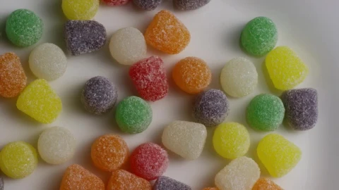Stock Video Colored Sugary Gums Spinning Slowly Live Wallpaper For PC - Free Live Wallpaper
