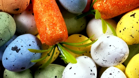 Stock Video Colored Easter Eggs Close Up Live Wallpaper For PC - Free Live Wallpaper