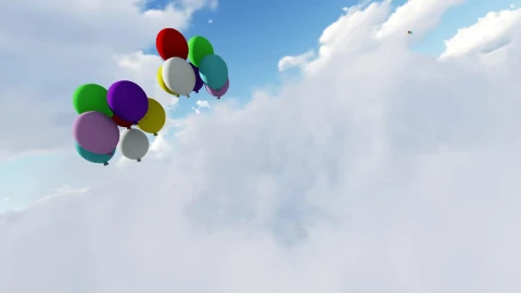 Stock Video Color Balloons Floating In The Sky Live Wallpaper For PC - Free Live Wallpaper