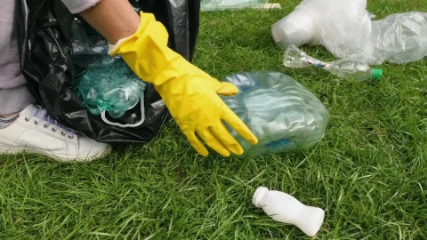 Stock Video Collecting Plastic Garbage From The Ground Live Wallpaper For PC - Free Live Wallpaper