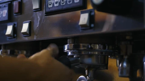 Stock Video Coffee Shop Worker Using A Coffee Machine Live Wallpaper For PC - Free Live Wallpaper