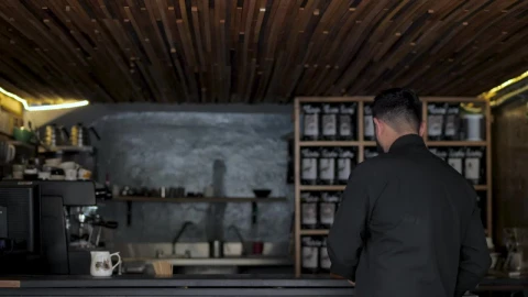 Stock Video Coffee Bar Waiter Live Wallpaper For PC - Free Live Wallpaper