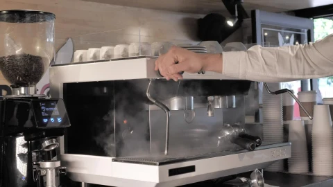 Stock Video Coffee And Steam Machine In A Coffee Shop Live Wallpaper For PC - Free Live Wallpaper