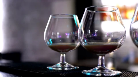 Stock Video Cocktail Glasses At The Bar Counter Live Wallpaper For PC - Free Live Wallpaper