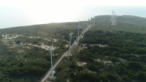Stock Video Coastal Wind Turbines Live Wallpaper For PC - Free Live Wallpaper