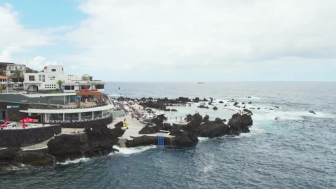 Stock Video Coast With Rocks And Buildings Live Wallpaper For PC - Free Live Wallpaper