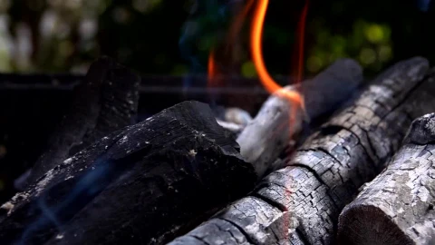 Stock Video Coal Covered In Ash On A Roast Live Wallpaper For PC - Free Live Wallpaper