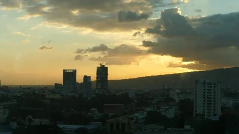 Stock Video Cloudy Sunset In The City Live Wallpaper For PC - Free Live Wallpaper
