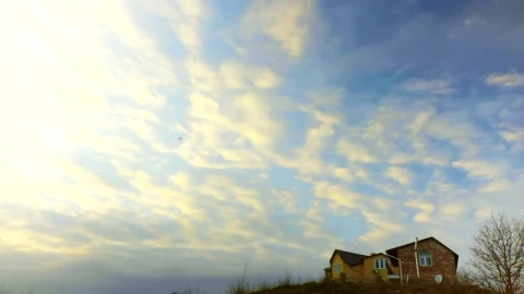 Stock Video Clouds Passing Over A Country House Live Wallpaper For PC - Free Live Wallpaper