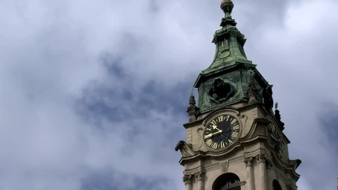Stock Video Clouds Passing Behind A Clock Tower Live Wallpaper For PC - Free Live Wallpaper
