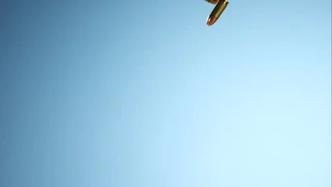 Stock Video Falling Bullets With Blue Background Live Wallpaper For PC - Free Live Wallpaper