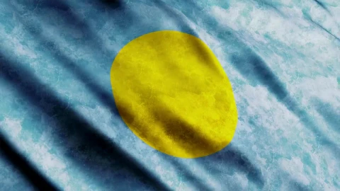 Stock Video Faded Palau Waving D Flag Full Screen Live Wallpaper For PC - Free Live Wallpaper