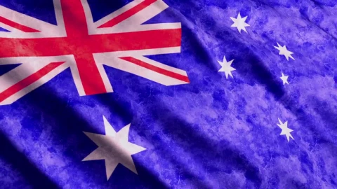 Stock Video Faded Australian Waving Flag Live Wallpaper For PC - Free Live Wallpaper
