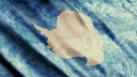 Stock Video Faded Antarctica Flag Waving Live Wallpaper For PC - Free Live Wallpaper
