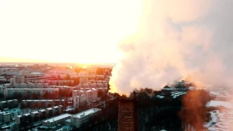Stock Video Factory Polluting In A City Live Wallpaper For PC - Free Live Wallpaper