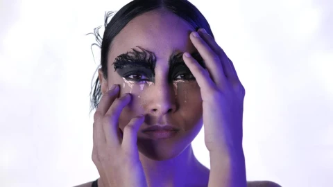 Stock Video Face Of A Young Ballerina With Conceptual Makeup Live Wallpaper For PC - Free Live Wallpaper