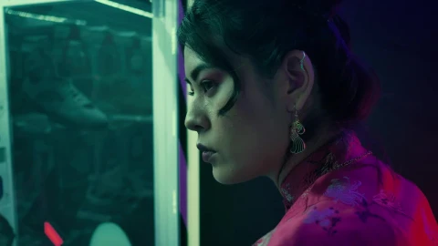 Stock Video Face Of A Woman In Kimono In An Arcade Live Wallpaper For PC - Free Live Wallpaper