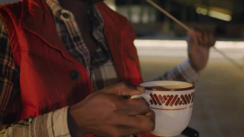 Stock Video Face Of A Man Drinking Homemade Coffee Live Wallpaper For PC - Free Live Wallpaper