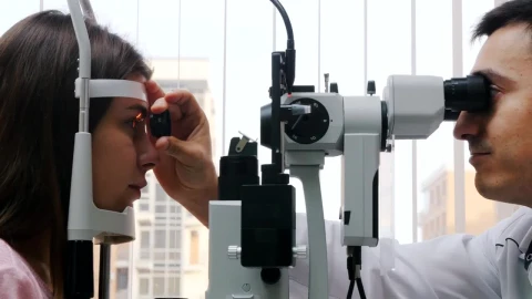 Stock Video Eye Exam With An Ophthalmologist And A Patient Live Wallpaper For PC - Free Live Wallpaper