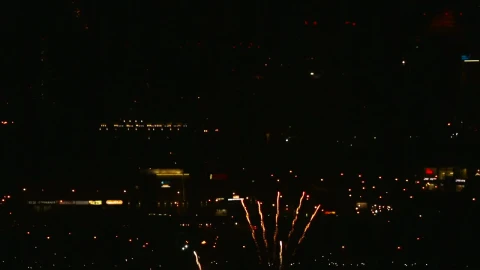 Stock Video Explosive Fireworks Flashing In The Evening Live Wallpaper For PC - Free Live Wallpaper
