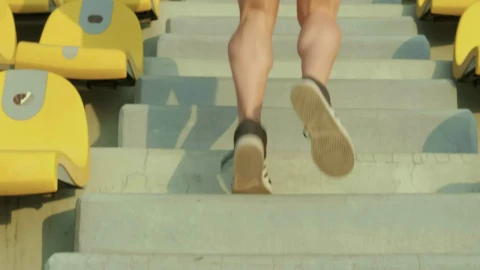 Stock Video Exercising By Climbing The Steps Of Some Bleachers Live Wallpaper For PC - Free Live Wallpaper