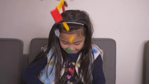 Stock Video Excited Little Girl With Many Legos Live Wallpaper For PC - Free Live Wallpaper