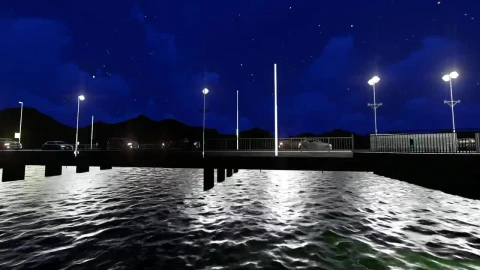 Stock Video Evening Traffic On A Bridge D Render Live Wallpaper For PC - Free Live Wallpaper