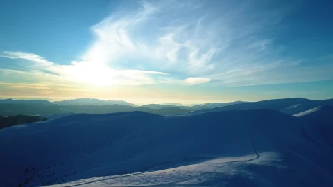 Stock Video Evening Sun Illuminating Snowy Mountains Live Wallpaper For PC - Free Live Wallpaper