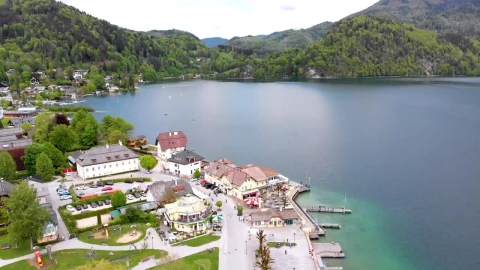 Stock Video European Town By A Lake Live Wallpaper For PC - Free Live Wallpaper