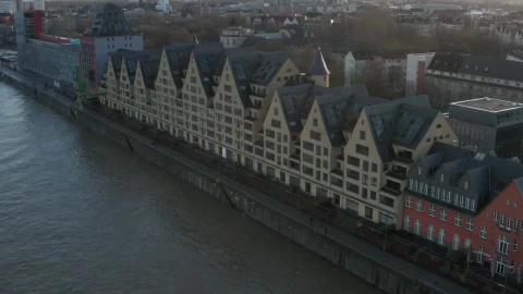 Stock Video European Style Houses By The River In Germany Live Wallpaper For PC - Free Live Wallpaper