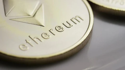 Stock Video Ethereum In Gold Coins In A Close Up Shot Live Wallpaper For PC - Free Live Wallpaper