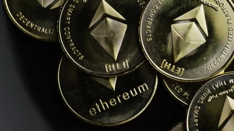 Stock Video Ethereum Golden Coins Shine And Rotate Live Wallpaper For PC - Free Live Wallpaper