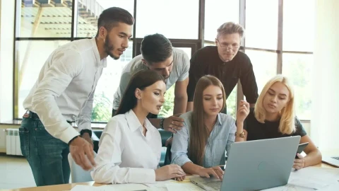 Stock Video Entrepreneurs Working Group Discussing A Project Live Wallpaper For PC - Free Live Wallpaper