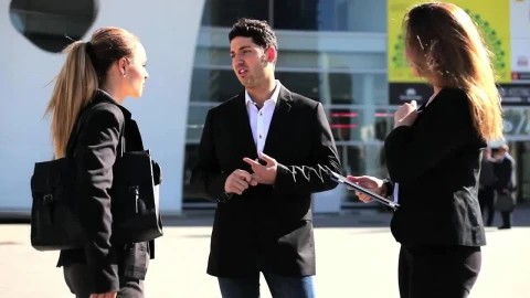 Stock Video Entrepreneurs Discussing An Idea In Informal Meeting Live Wallpaper For PC - Free Live Wallpaper