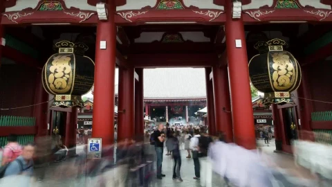 Stock Video Entrance Of The Senso Ji Shrine In Tokyo Live Wallpaper For PC - Free Live Wallpaper