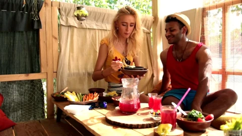 Stock Video Enjoying A Healthy Meal Live Wallpaper For PC - Free Live Wallpaper