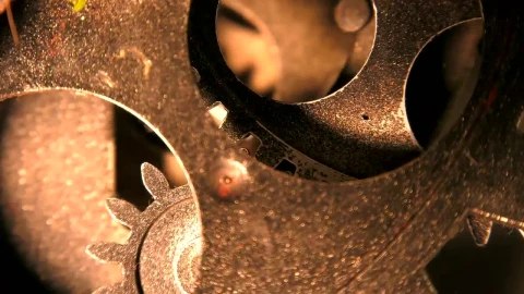 Stock Video Engranajes Industriales Grunge Trabajando Live Wallpaper For PC - Free Live Wallpaper