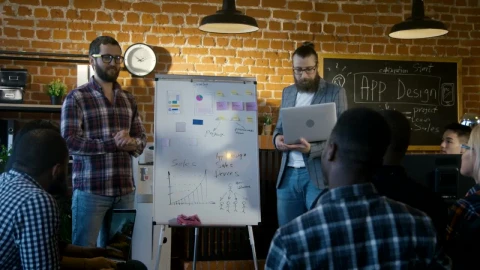 Stock Video Engineers Explaining Their Project To Investors Live Wallpaper For PC - Free Live Wallpaper