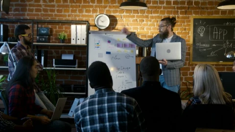 Stock Video Engineers Explaining The Project To The Audience Live Wallpaper For PC - Free Live Wallpaper
