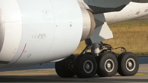 Stock Video Engine And Gear Of Airplane Close Up Live Wallpaper For PC - Free Live Wallpaper