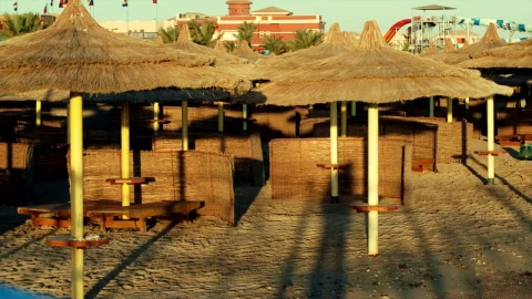 Stock Video Empty Tourist Beach In The Evening Live Wallpaper For PC - Free Live Wallpaper