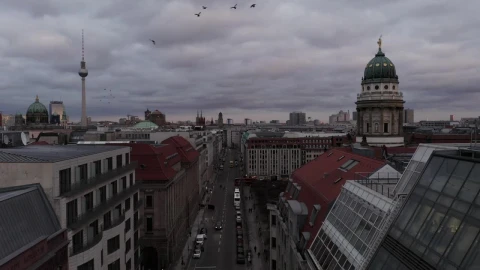 Stock Video Empty Street In Berlin Aerial Shot Live Wallpaper For PC - Free Live Wallpaper
