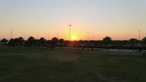 Stock Video Empty Park After Covid At Sunset Live Wallpaper For PC - Free Live Wallpaper