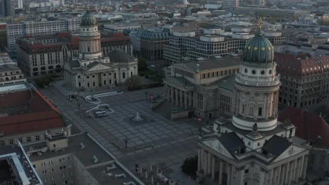 Stock Video Empty Gendarmenmarkt Square Aerial Shot Live Wallpaper For PC - Free Live Wallpaper