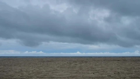Stock Video Empty Beach With Cloudy Sky Live Wallpaper For PC - Free Live Wallpaper