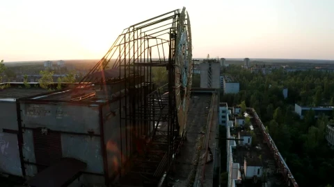 Stock Video Emblem On A Rooftop In Pripyat Live Wallpaper For PC - Free Live Wallpaper