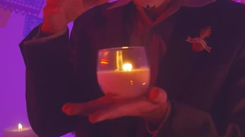 Stock Video Elegant Catrin With A Candle On The Day Of The Live Wallpaper For PC - Free Live Wallpaper